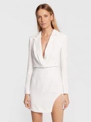 Pinko Sukienka koktajlowa Alejandra 1G1836 7624 Biały Slim Fit. Białe sukienki damskie Pinko, bez wzorów, z syntetyku, wizytowe, bez kołnierzyka, bez ramiączek. Za 1,619.00 zł.