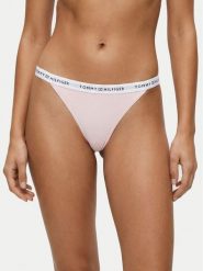 Tommy Hilfiger Stringi UW0UW06228 Różowy. Czerwone stringi damskie Tommy Hilfiger, s, bez wzorów, z bawełny. Za 69.99 zł.