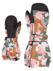 Ziener Rękawiczki narciarskie "Lanup" w kolorze jasnoróżowo-zielono-białym rozmiar: 80. Białe rękawiczki dziecięce Ziener, ze skóry, bez ramiączek. Za 52.42 zł.