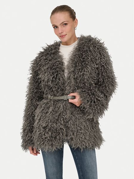 ONLY Futro Barcelona 15352755 Szary Regular Fit. Szare futra damskie Only, s. Za 309.99 zł.