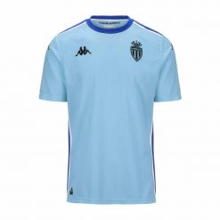 Koszulka bramkarska AS Monaco Kombat 2024/25. Niebieskie t-shirty sportowe męskie Kappa, bez ramiączek, do piłki nożnej. Za 384.00 zł.