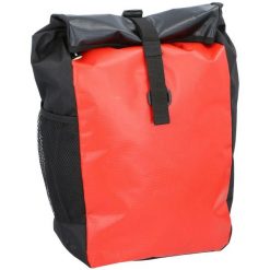 Jednostronna wodoszczelna torba rowerowa na bagażnik Dunlop. Czerwone torby męskie na ramię Dunlop, bez wzorów, z materiału, na ramię, duże. Za 35.95 zł.