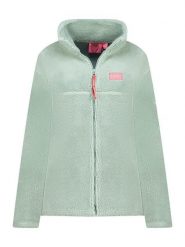 Geographical Norway Kurtka polarowa "Udolce" w kolorze miętowym rozmiar: XXL. Zielone kurtki damskie Geographical Norway, xxl, bez wzorów, z polaru, bez kaptura. Za 113.63 zł.