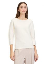 BETTY & CO Sweter w kolorze kremowym rozmiar: 38. Brązowe swetry klasyczne damskie Betty & Co., z bawełny, bez kołnierzyka. Za 135.81 zł.