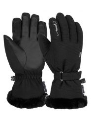 Reusch Rękawiczki funkcyjne "Stella" w kolorze czarnym rozmiar: 5,5. Czarne rękawiczki dziecięce REUSCH, ze skóry, bez ramiączek. Za 109.26 zł.