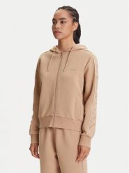 Guess Bluza V5YQ00 KB3P2 Beżowy Regular Fit. Brązowe bluzy bez kaptura damskie Guess, xl, z bawełny. Za 299.99 zł.