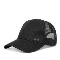 Czapka z daszkiem BOSS. Czarne czapki męskie Boss, bez wzorów. Za 279.99 zł.