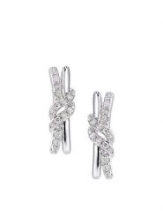 Rinani Złote kolczyki-wkrętki z diamentami rozmiar: onesize. Szare kolczyki damskie Rinani, z diamentem, złote. Za 1,609.99 zł.