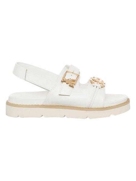 Patrizia Pepe Sandały w kolorze białym rozmiar: 40. Białe sandały damskie Patrizia Pepe, bez wzorów, bez obcasa, na platformie. Za 329.42 zł.