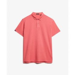 Koszulka polo z dżerseju Superdry Essential. Czerwone koszulki polo męskie Superdry., na lato, m, bez wzorów, z dżerseju, bez ramiączek. Za 173.15 zł.