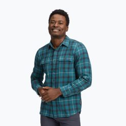 Koszula męska Black Diamond Project Twill. Niebieskie koszule męskie Black Diamond, m, bez wzorów, bez kołnierzyka, bez ramiączek. Za 349.99 zł.