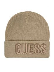 Guess Czapka L0BZ00 Z2QO0 Beżowy. Brązowe czapki dziecięce Guess, na zimę, z aplikacjami, z materiału. Za 119.99 zł.