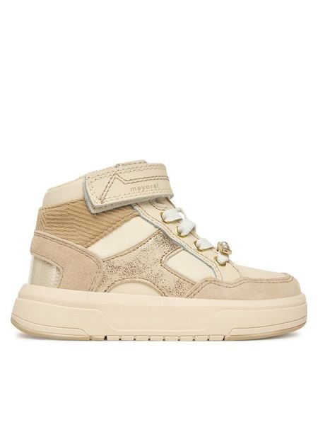 Mayoral Sneakersy 44572 Écru. Buty sportowe dziewczęce Mayoral, bez wzorów, ze skóry, bez zapięcia. Za 219.99 zł.