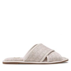 Klapki MICHAEL Michael Kors. Brązowe klapki damskie MICHAEL Michael Kors, bez wzorów, bez obcasa. Za 399.99 zł.
