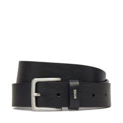 Pasek BOSS. Czarne paski męskie Boss, bez wzorów. Za 185.99 zł.