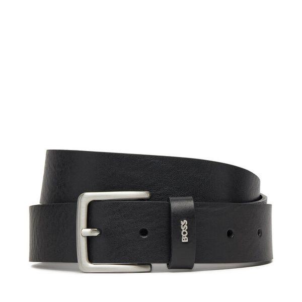 Pasek BOSS. Czarne paski męskie Boss, bez wzorów. Za 185.99 zł.