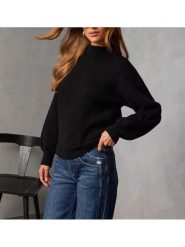 Milan Kiss Sweter w kolorze czarnym rozmiar: L. Czarne golfy damskie Milan Kiss, l, bez wzorów, bez ramiączek. Za 130.99 zł.