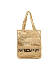 Patrizia Pepe Torebka 2B0124/V039 Beżowy. Brązowe torebki klasyczne damskie Patrizia Pepe, bez wzorów, z tworzywa sztucznego, bez dodatków. Za 639.99 zł.