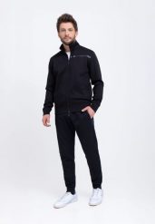 Granatowe joggery N-GON. Spodnie dresowe męskie Volcano, bez wzorów, z bawełny. Za 139.99 zł.