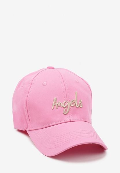 Różowa Bawełniana Czapka z Daszkiem z Haftowanym Napisem Reivessae. Czerwone czapki z daszkiem damskie Renee, bez wzorów, z bawełny. Za 34.99 zł.