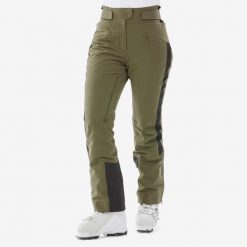 Spodnie narciarskie damskie Wedze 900. Zielone spodnie dresowe damskie WED'ZE, bez wzorów, z materiału, sportowe. Za 649.99 zł.