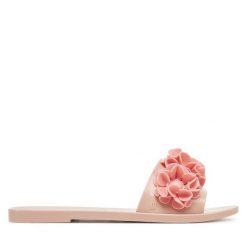 Klapki Melissa. Czerwone klapki damskie Melissa, bez wzorów, bez obcasa. Za 219.99 zł.