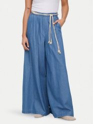 ONLY Spodnie materiałowe Bea Hw 15375507 Niebieski Wide Leg. Niebieskie spodnie materiałowe damskie Only, bez wzorów, z lyocellu. Za 189.99 zł.