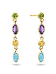 OR Carats Złote kolczyki-wkrętki z kamieniami szlachetnymi rozmiar: onesize. Niebieskie kolczyki damskie OR Carats, z ametystem, złote. Za 652.99 zł.