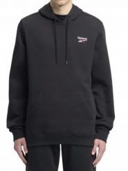 Bluza Męska Reebok Sportowa Czarna Bawełniana Z Kapturem. Czarne bluzy sportowe męskie Reebok, m, z bawełny. Za 229.00 zł.