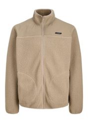 Bluza rozpinana z polaru baranka JJ REBEL. Szare bluzy bez kaptura męskie bonprix, m, z polaru. Za 129.99 zł.