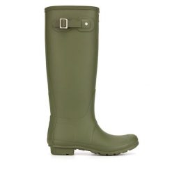 Kalosze Hunter. Brązowe kalosze damskie Hunter, bez wzorów. Za 429.99 zł.