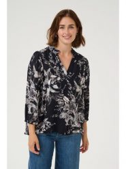 Kaffe Bluzka w kolorze czarnym rozmiar: 34. Czarne bluzki damskie Kaffe, s, bez wzorów, z wiskozy, klasyczne, bez kołnierzyka, bez ramiączek. Za 78.99 zł.