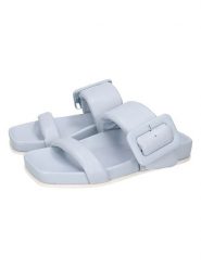 MELVIN & HAMILTON Skórzane klapki "Amara 7" w kolorze błękitnym rozmiar: 35. Niebieskie klapki damskie MELVIN & HAMILTON, bez wzorów, bez obcasa. Za 347.99 zł.