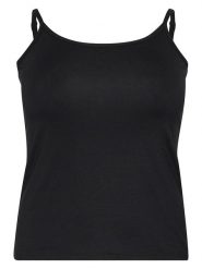 Kaffe Top w kolorze czarnym rozmiar: XL. Czarne topy damskie Kaffe, s, bez wzorów, z wiskozy, bez kołnierzyka. Za 52.67 zł.