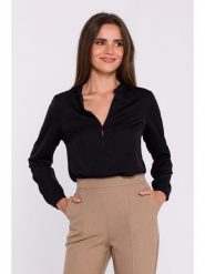 Stylove Bluzka w kolorze czarnym rozmiar: L. Czarne bluzki damskie Stylove, l, bez wzorów, bez kołnierzyka, bez ramiączek. Za 157.73 zł.