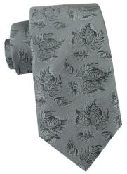 Krawat Męski - Angelo di Monti - Popiel w Drobne Listki. Szare krawaty i muchy męskie Angelo di Monti, bez wzorów, z tkaniny, eleganckie. Za 45.00 zł.