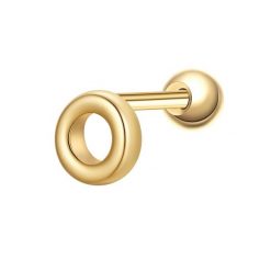 Glanzstücke München Piercing Litera O ze srebra próby 925 w kolorze zlotym Kolczyki 1 ct Damski. Żółte kolczyki damskie Glanzstücke München, pozłacane. Za 110.49 zł.
