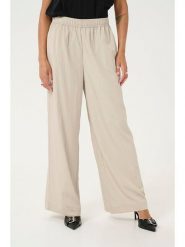 Kaffe Spodnie w kolorze beżowym rozmiar: 42. Brązowe spodnie materiałowe damskie Kaffe, bez wzorów, z materiału, z podwyższonym stanem. Za 87.40 zł.