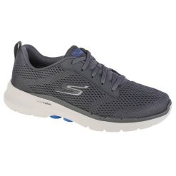 Buty sportowe Sneakersy męskie, Go Walk 6 Avalo. Szare buty sportowe na co dzień męskie Skechers, bez zapięcia, trekkingowe. Za 329.99 zł.