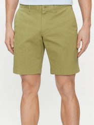 Tommy Hilfiger Szorty materiałowe Brooklyn MW0MW23563 Zielony Regular Fit. Zielone szorty męskie Tommy Hilfiger, bez wzorów, z bawełny. Za 199.99 zł.