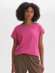 OPUS Koszulka w kolorze różowym rozmiar: 36. Różowe bluzki damskie Opus, bez wzorów, z wiskozy, bez kołnierzyka, bez ramiączek. Za 86.99 zł.