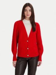 Morgan Kardigan 252-MGOJI Czerwony Regular Fit. Czerwone kardigany damskie Morgan, s, bez wzorów, z syntetyku. Za 359.99 zł.
