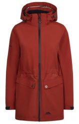 Trespass Tiverton - damska kurtka przeciwdeszczowa Burnt Sienna. Brązowe kurtki damskie 2117 OF SWEDEN, xs, bez wzorów, bez kaptura. Za 378.99 zł.