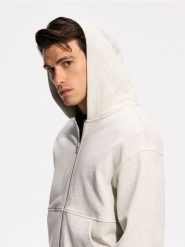 Bawełniana bluza z kapturem - jasnoszary. Szare bluzy z kapturem męskie Reserved, l, z bawełny. Za 139.99 zł.