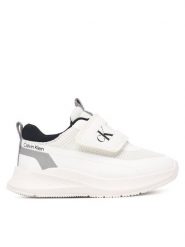 Calvin Klein Sneakersy V1X9-83308-1843X M Biały. Białe buty sportowe chłopięce CALVIN KLEIN, bez wzorów, z materiału, bez zapięcia. Za 379.99 zł.