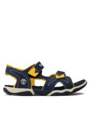Timberland Sandały Adventure Seeker 2 Strap TB02494A4841 Granatowy. Niebieskie sandały chłopięce Timberland, ze skóry, bez zapięcia. Za 189.99 zł.