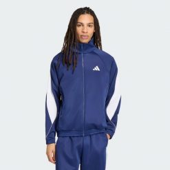 Bluza dresowa Stadium. Niebieskie bluzy bez kaptura męskie Adidas, m, z bawełny. Za 329.00 zł.