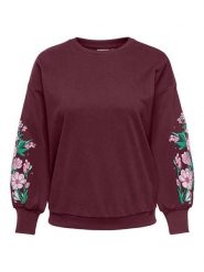 ONLY Carmakoma Bluza w kolorze bordowym rozmiar: XL-54. Czerwone bluzy z nadrukiem damskie Only Carmakoma, xl. Za 85.95 zł.