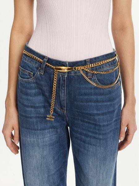 Elisabetta Franchi Pasek Damski CT-31K-52E2-V390 Złoty. Żółte paski damskie Elisabetta Franchi, bez wzorów. Za 949.99 zł.