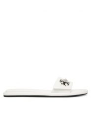 Tory Burch Klapki T Lock Slide 164676 Biały. Białe klapki damskie Tory Burch, bez wzorów, ze skóry, bez obcasa. Za 1,279.00 zł.